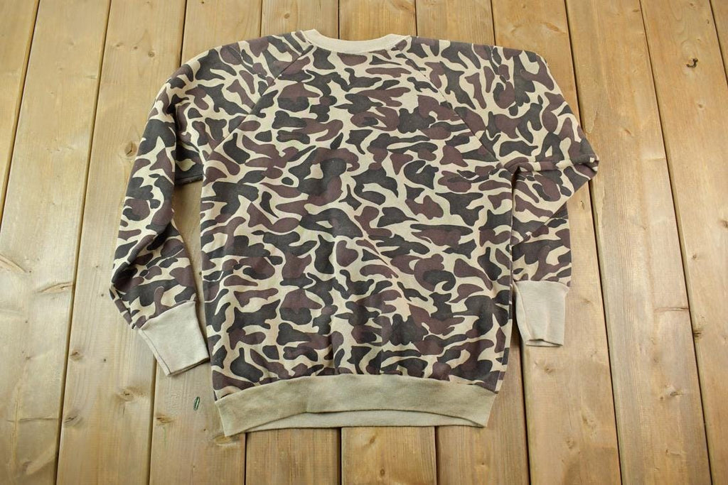Vintage 1990s Camo Crewneck Sweatshirt