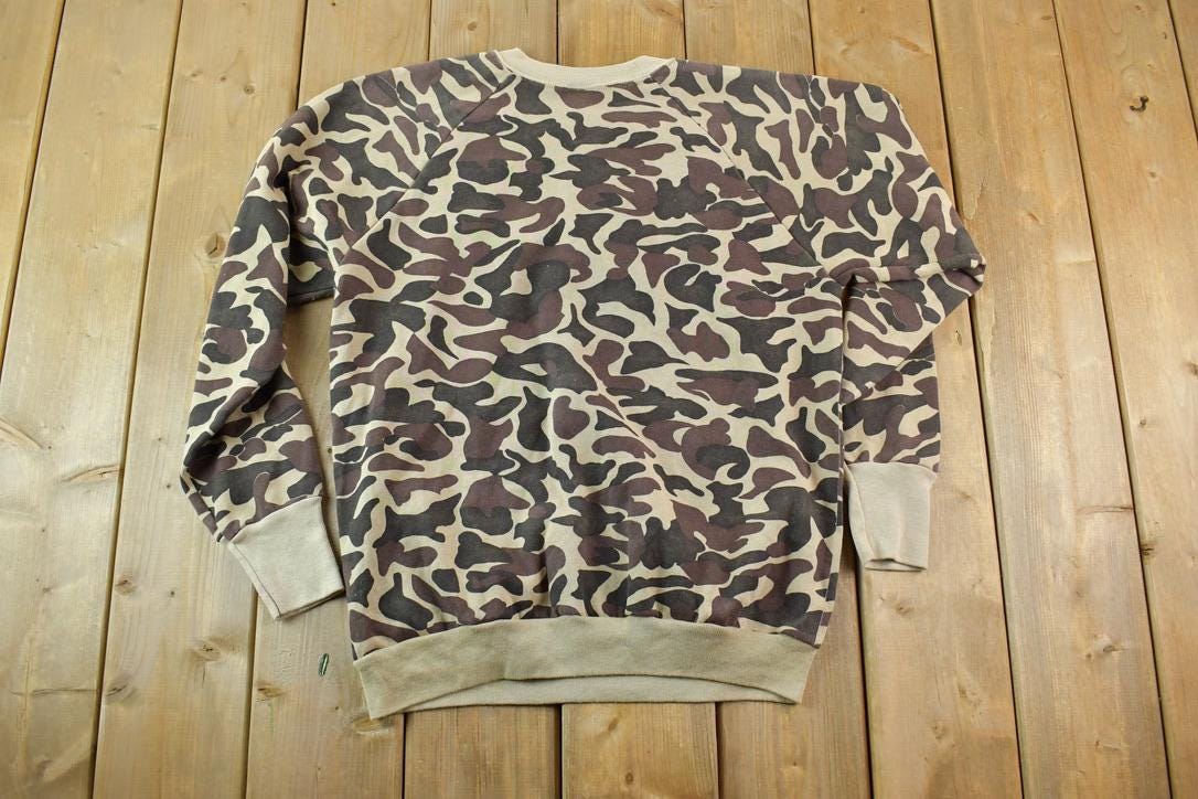 Vintage 1990s Camo Crewneck Sweatshirt