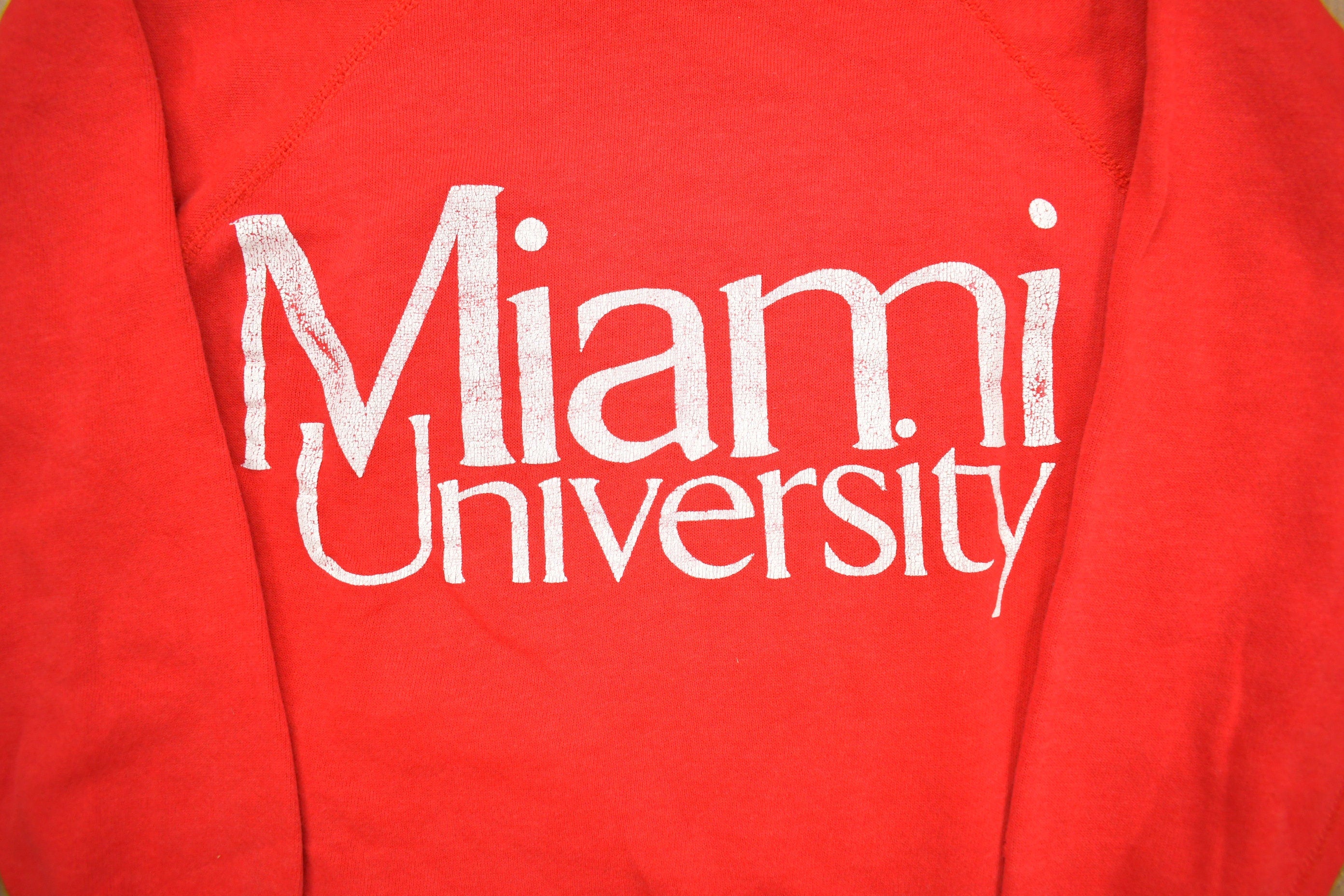 Vintage 1980s University Of Miami Collegiate Crewneck