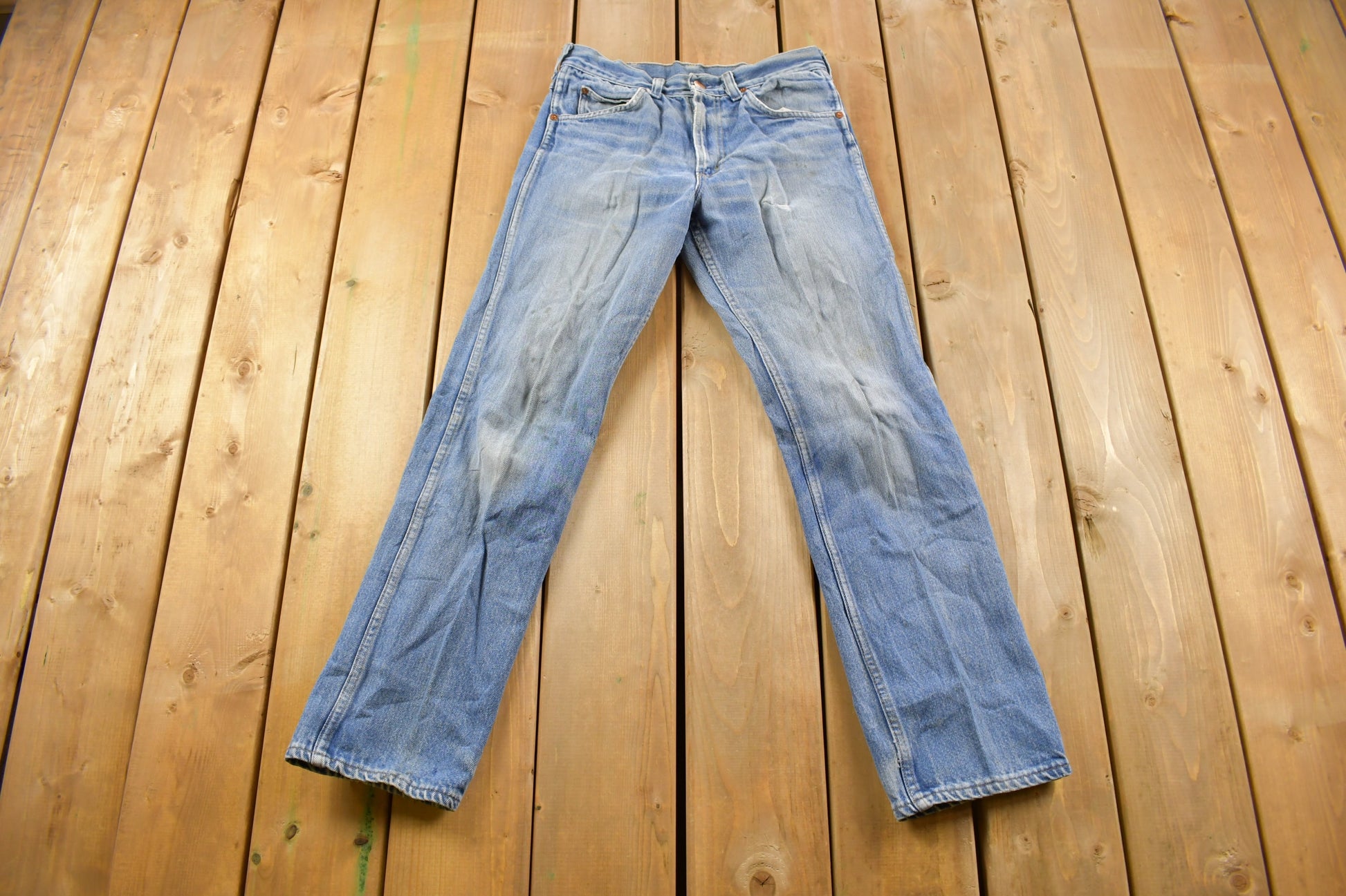 Vintage 1970s Roebucks Distressed Denim Jeans Size 30 x 28
