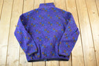 Vintage 1990s Abstract Pattern Fleece Outdoorsman Sweater