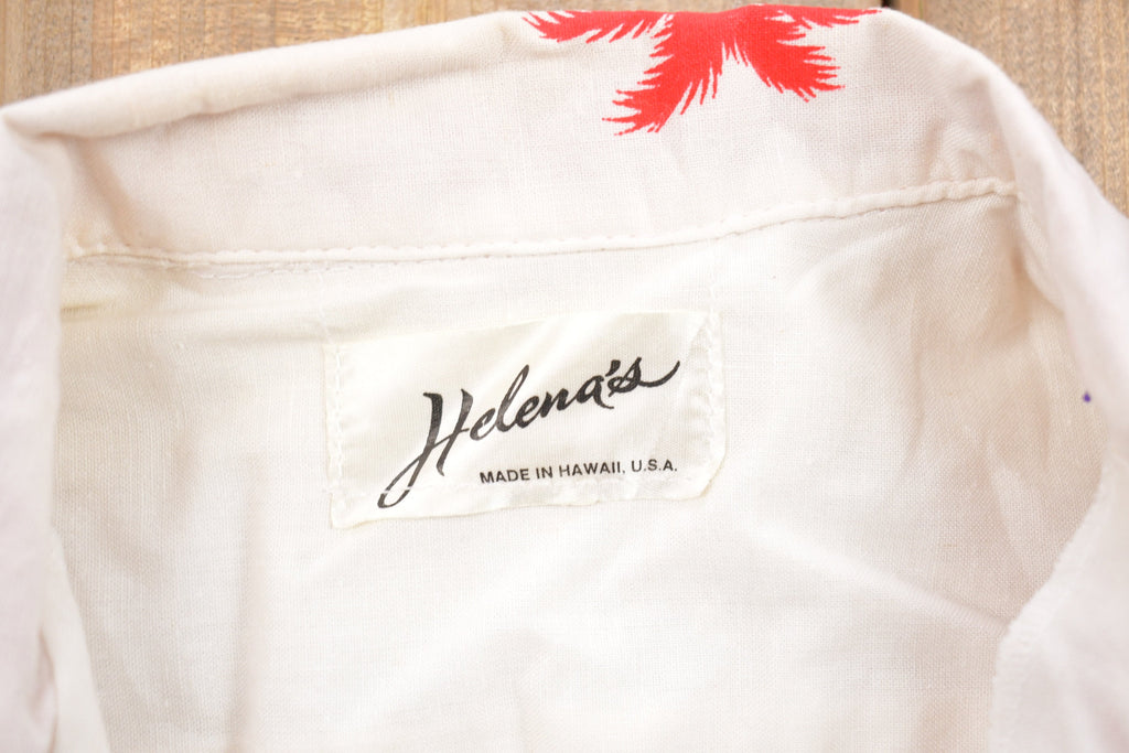 Vintage 1990s Helena's Floral Button Up Shirt / Graphic / 80s / 90s / Streetwear / Retro Style / 90s Shirt / Made In USA