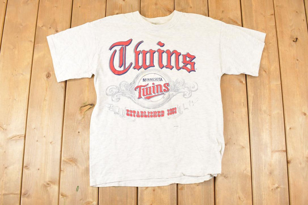 Vintage 1990s Minnesota Twins Gothic Font MLB T-Shirt Men's M