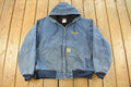 Vintage 1990s Distressed Carhartt Hooded Work Jacket Men's 3XL