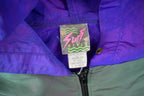 Vintage 1980s Surf Style Interplanetary Body Gear Quarter Zip Windbreaker Jacket Made In USA