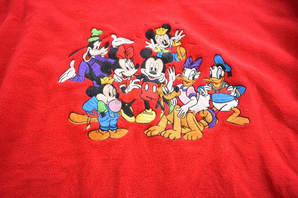 Vintage 1990s Mickey Mouse Club Fleece Embroidered Crewneck