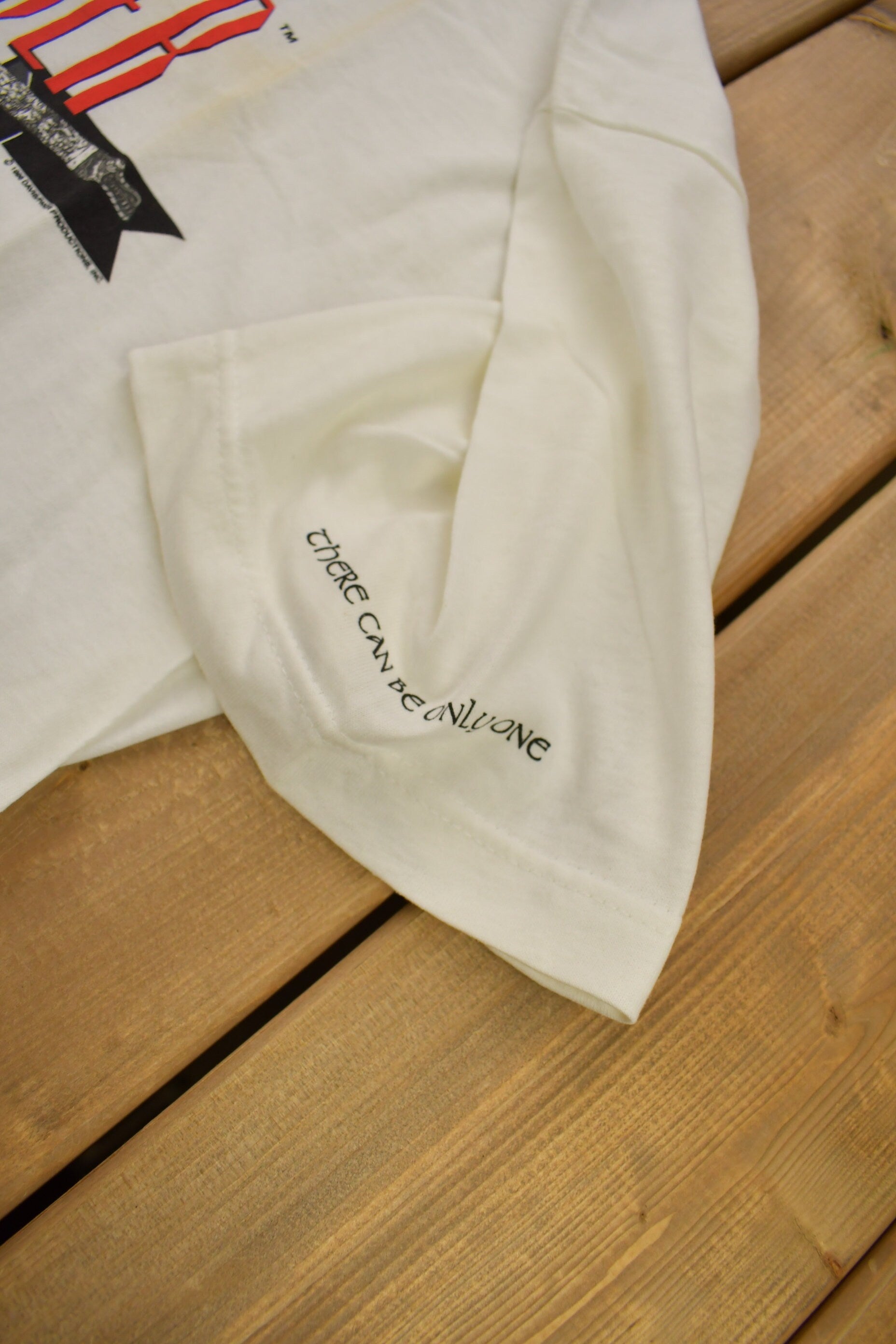 Vintage 1996 Highlander Movie Promo Graphic T-shirt