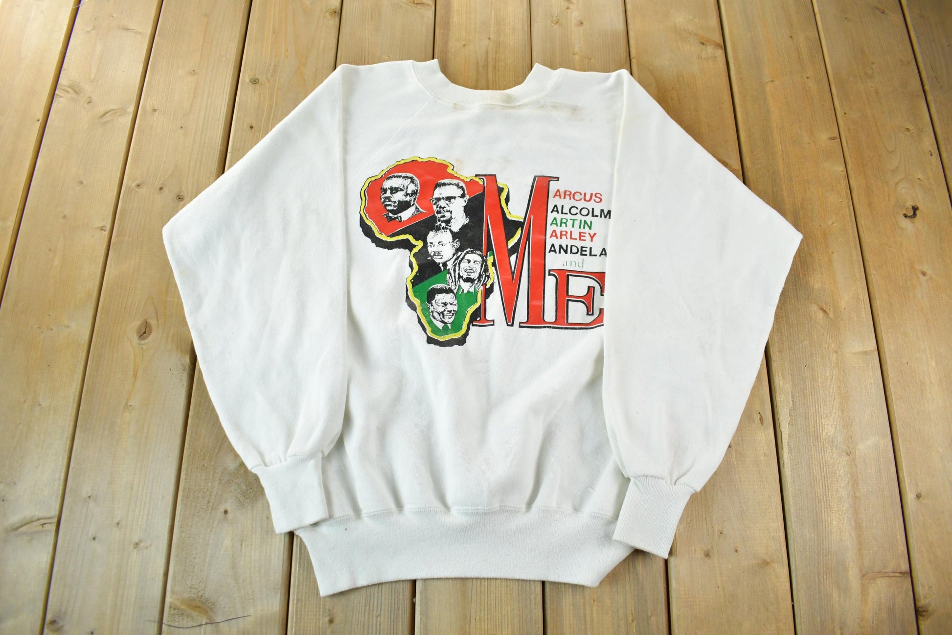 Vintage 1980's Black History Crewneck Sweatshirt Men's Large