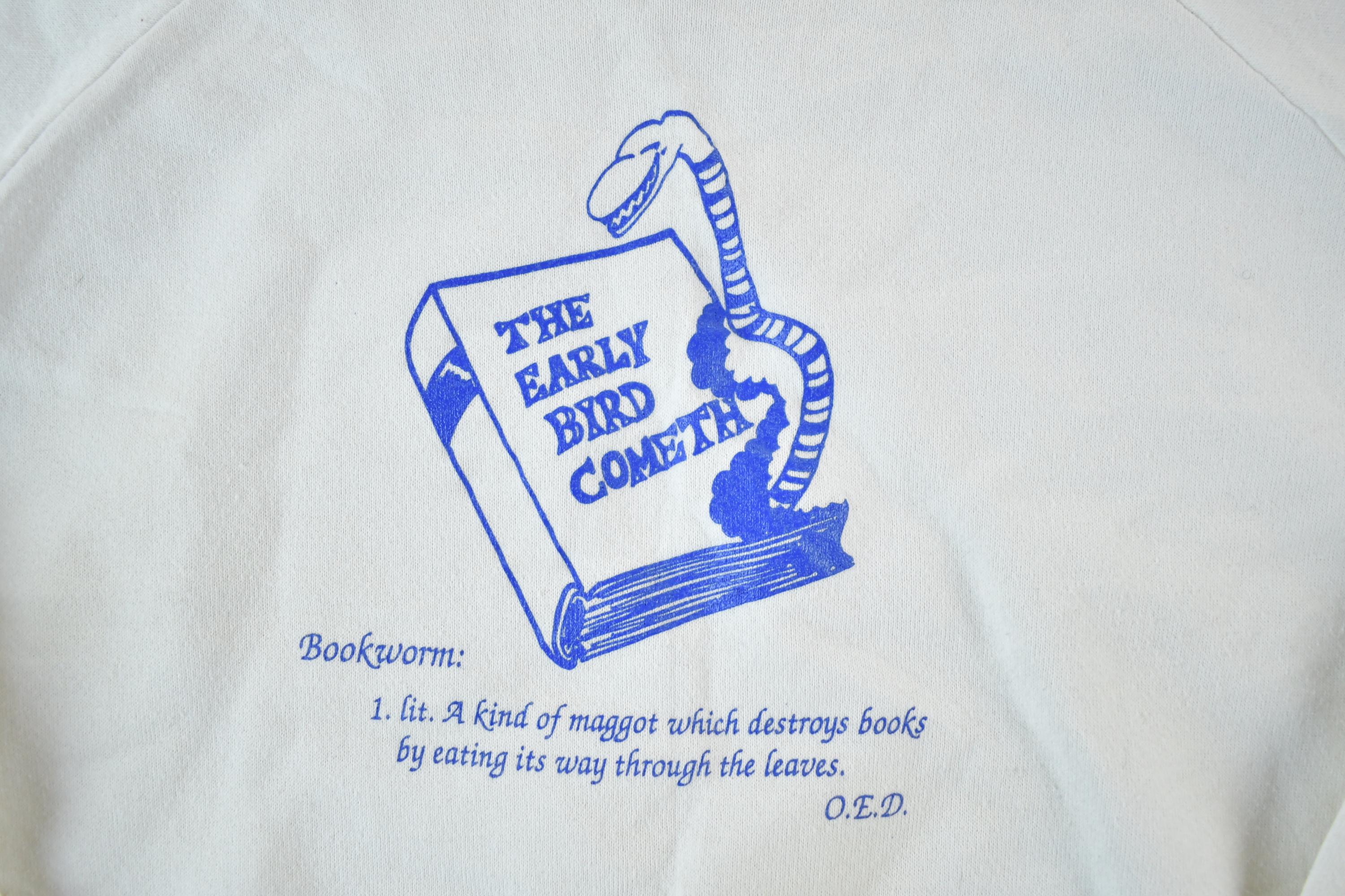 Vintage 1990s Dalhousie University English Book Worm Crew Neck