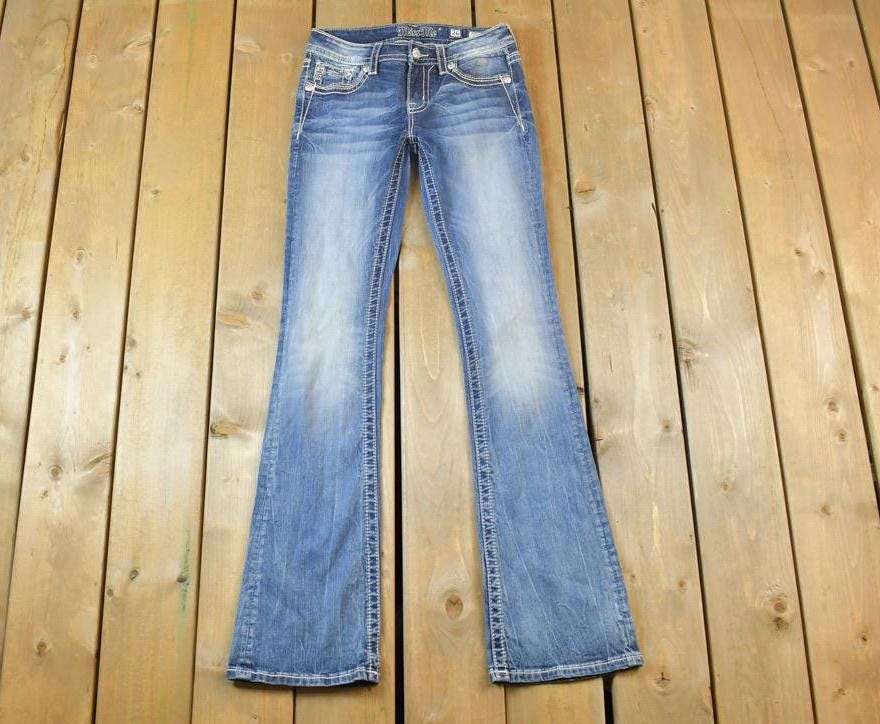Vintage Y2K Miss Me Bedazzled Low Rise Jeans Size 26x31