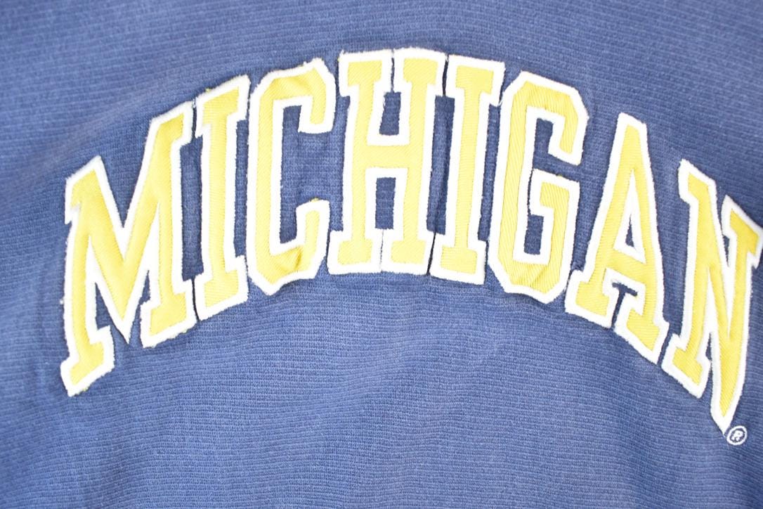Vintage 1990s Michigan University Cross Grain Hoodie Mens S