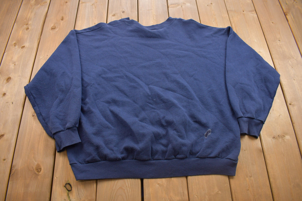 Vintage 1990s Tultex Blank Blue Crewneck Sweatshirt