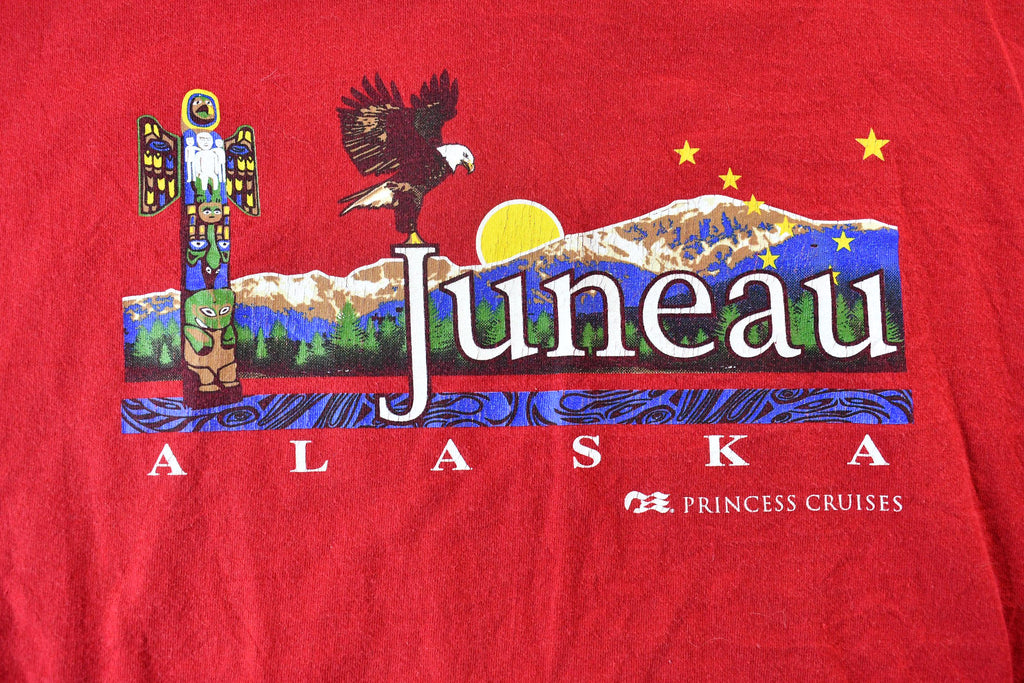 Vintage 1990s Juneau Alaska Princess Cruises Single Stitch Souvenir Graphic Travel T-Shirt