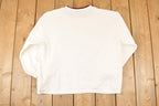 Vintage 1990s Basic Editions Floral Graphic Print Double Collar Crewneck Sweatshirt Womens L
