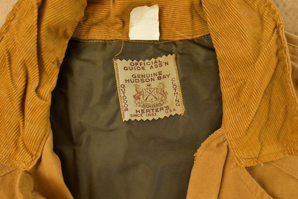Vintage 1940s Herter's Hudson's Bay Canvas Hunting Jacket Men's XL