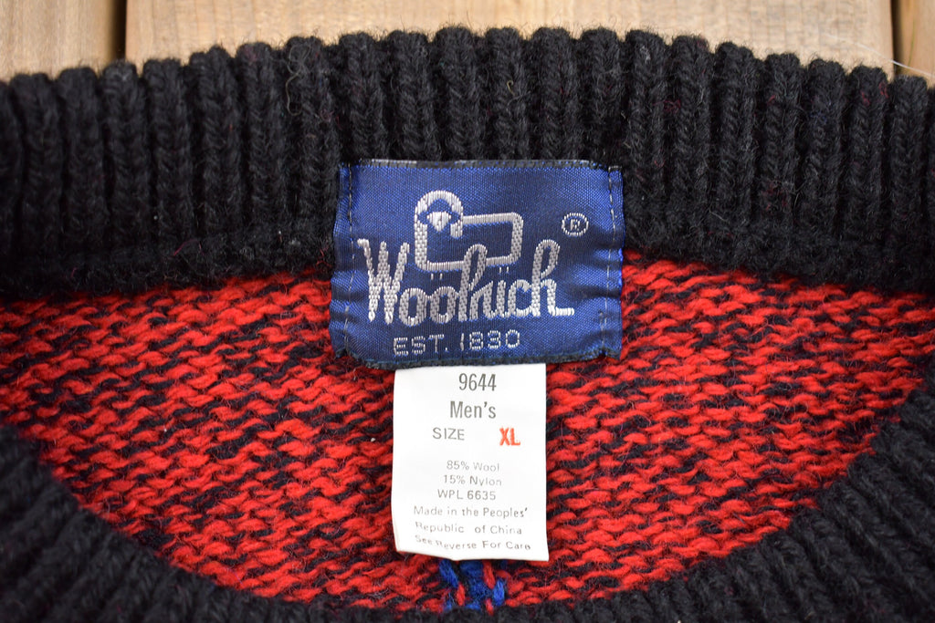 Vintage 1960s Woolrich Plaid Knitted Sweater