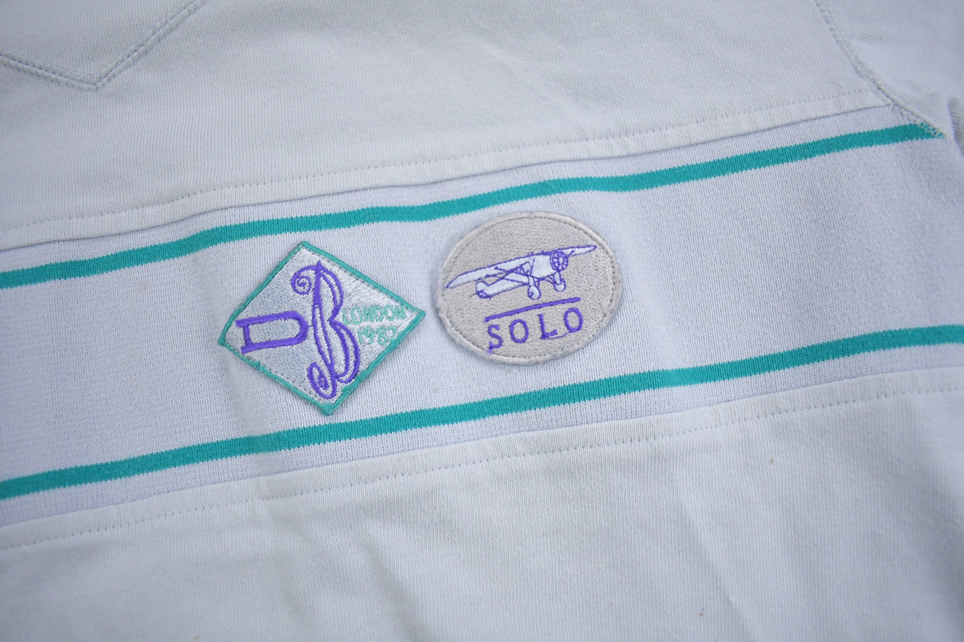 Vintage 1987 DB London Solo Plane Patchwork Sweatshirt