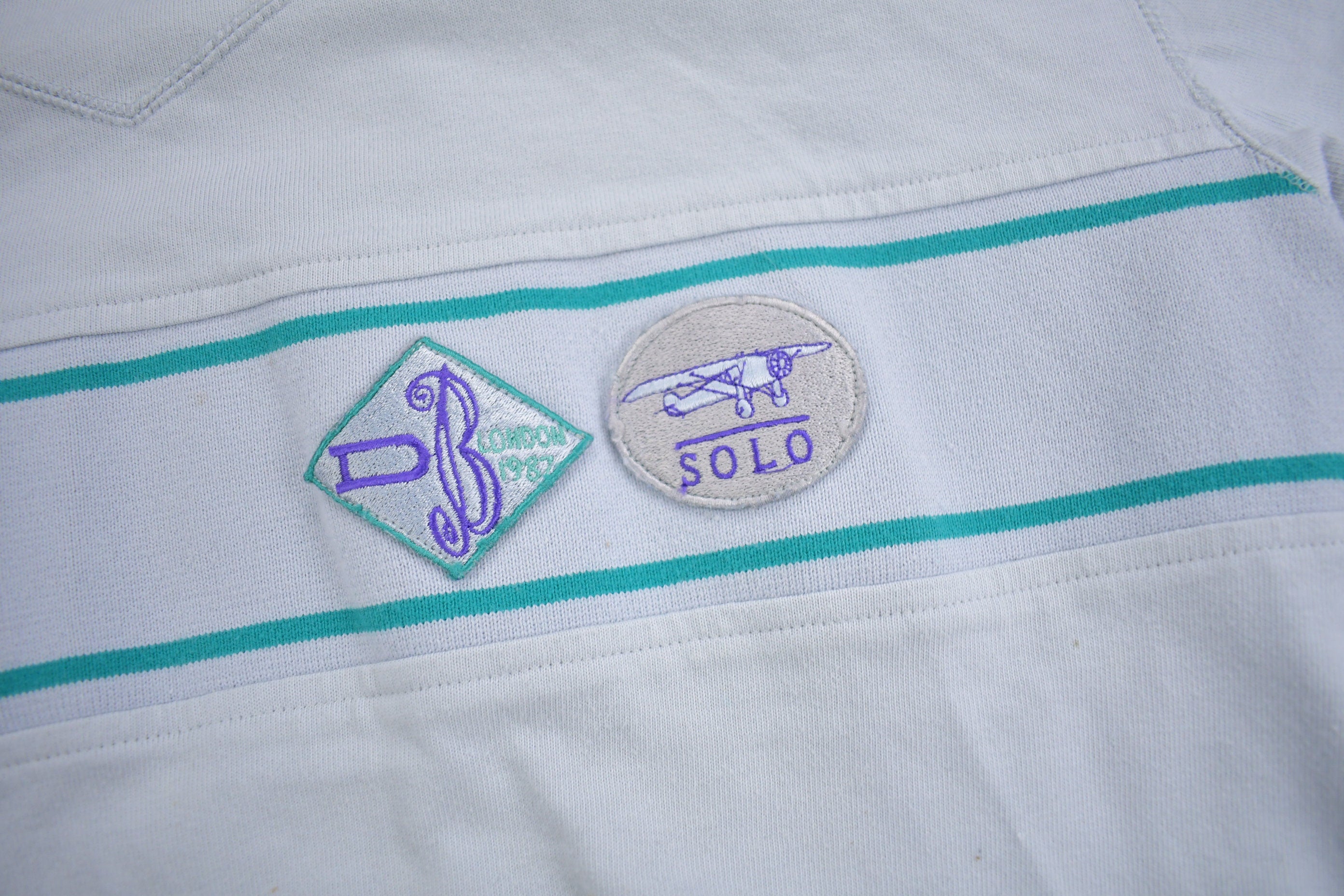 Vintage 1987 DB London Solo Plane Patchwork Sweatshirt
