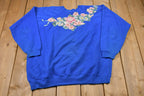 Vintage 1990s Hanes Floral Pattern Crewneck Sweatshirt