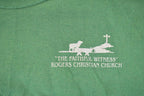 Vintage 1990s The Faithful Witness Christian Church Graphic Print Crewneck Sweatshirt Men's L