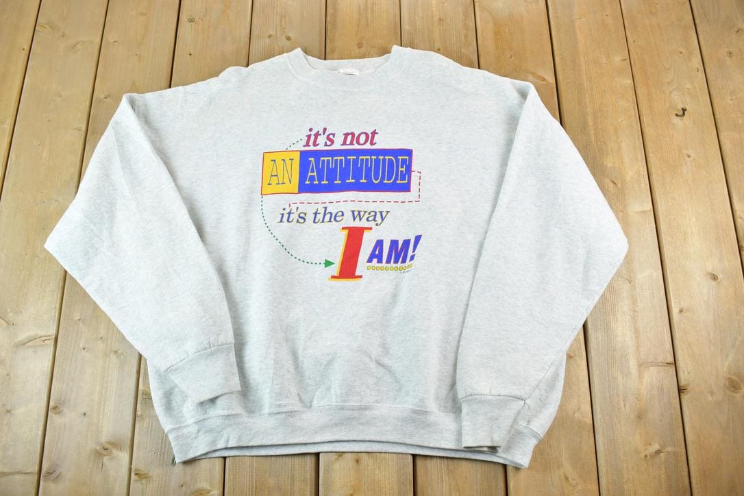 Vintage 1990s Attitude Souvenir Crewneck Sweatshirt