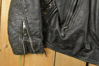 Vintage 1980s Leather Motorcycle Biker Jacket Men's XL