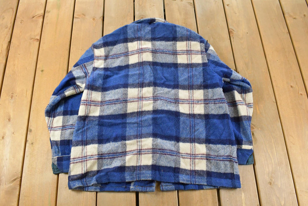 Vintage 1980s Wool Flannel Shirt Jacket Men's Medium