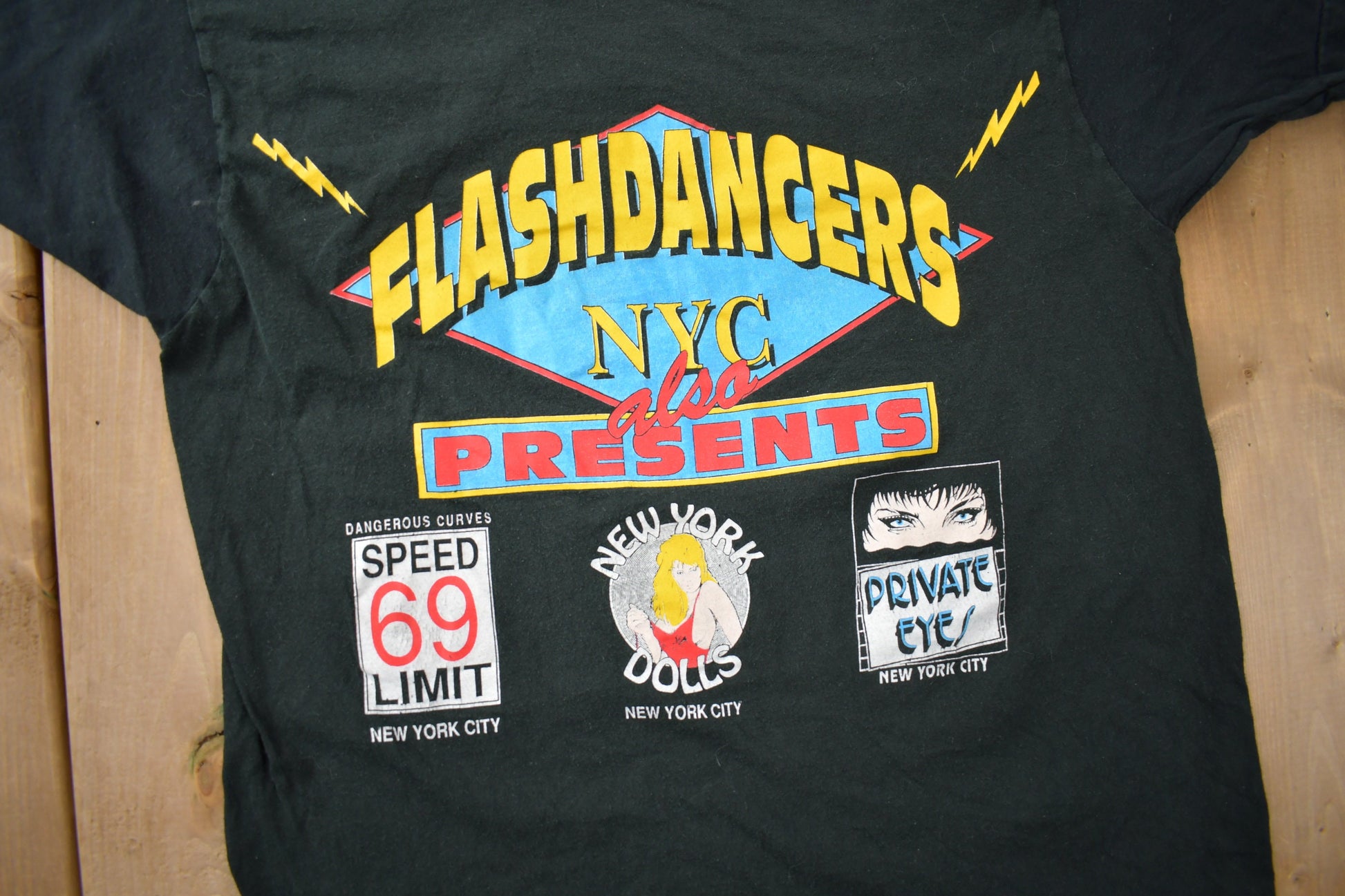 Vintage 1990s Flash Dancers NYC Graphic T Shirt