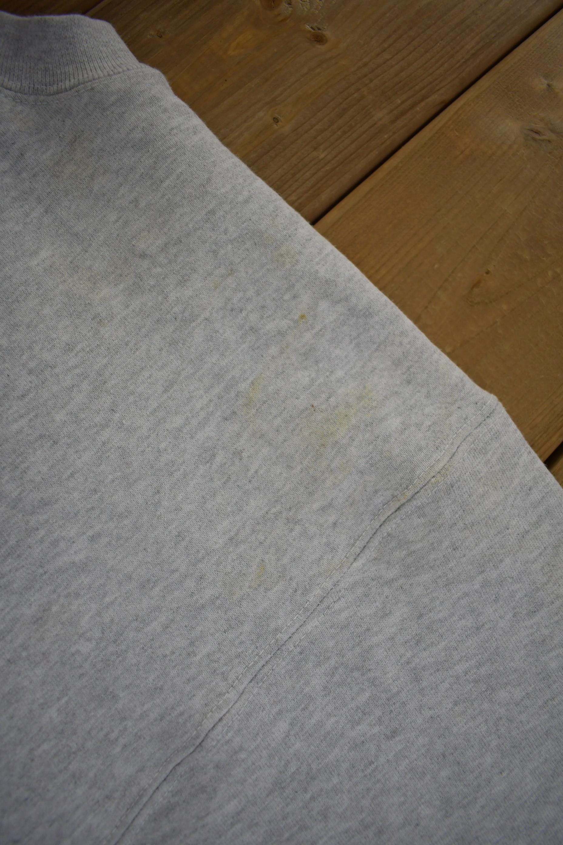 Vintage 1990s BATES Spell Out Crewneck Sweatshirt Made In USA Size XXL