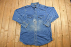 Vintage 1980s Carhartt Pearl Snap Denim Shirt
