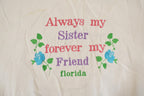 Vintage 1990s Cute Sister Souvenir Crewneck Sweatshirt Womens L / 90s Crewneck / Travel Vacation Sweater / Vintage Sweatshirt