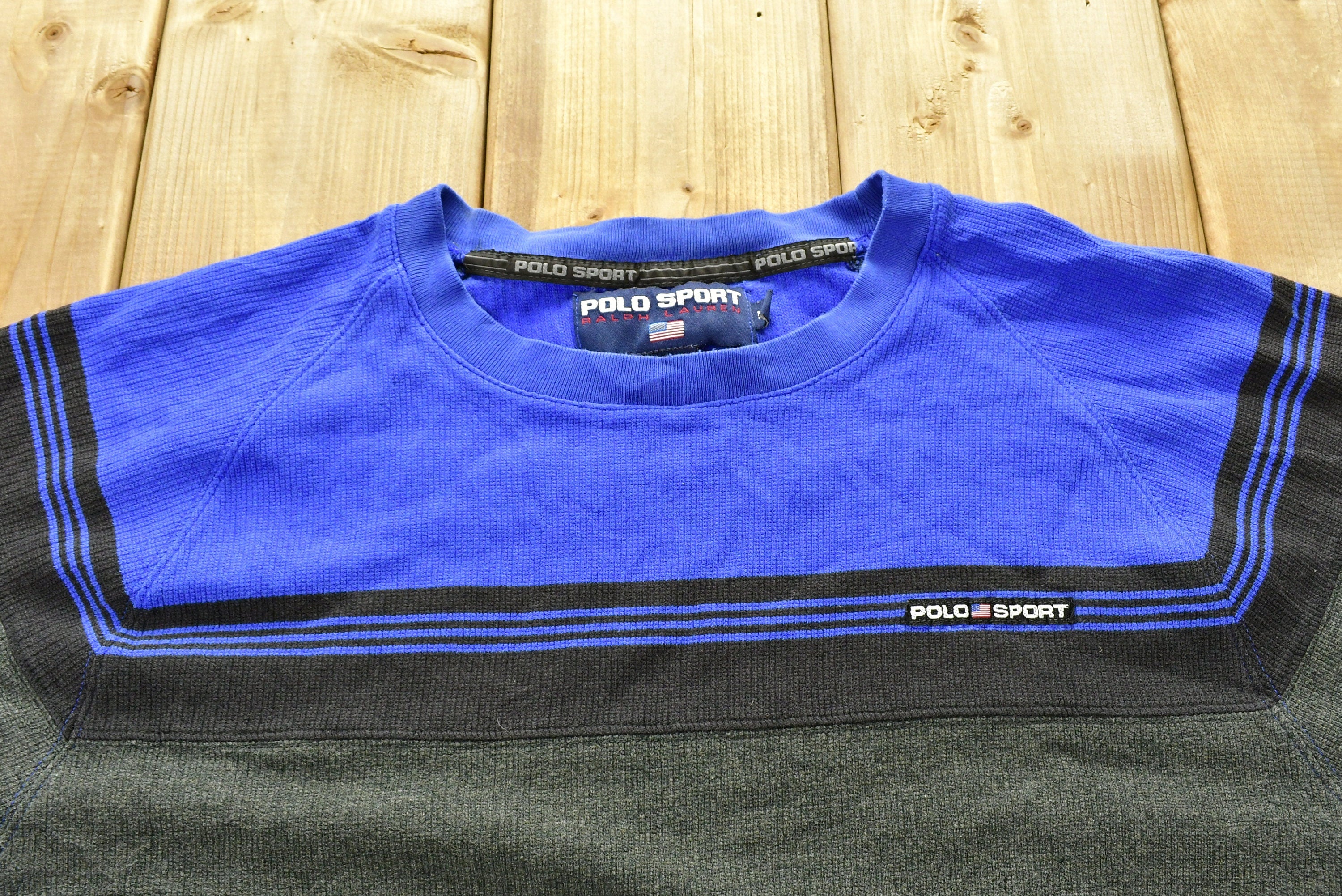 Vintage 1990s Polo Sport Ralph Lauren Embroidered Crewneck Sweatshirt