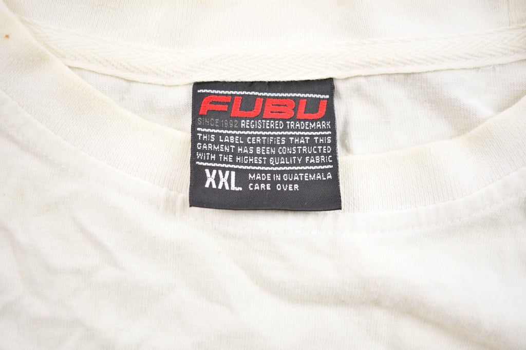 Vintage 1990s FUBU.CO.XC11 Fuzzy Embroidered Lettering T-Shirt