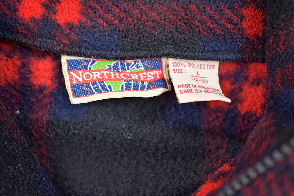 Vintage 1990s North Crest Fleece Plaid Sweater