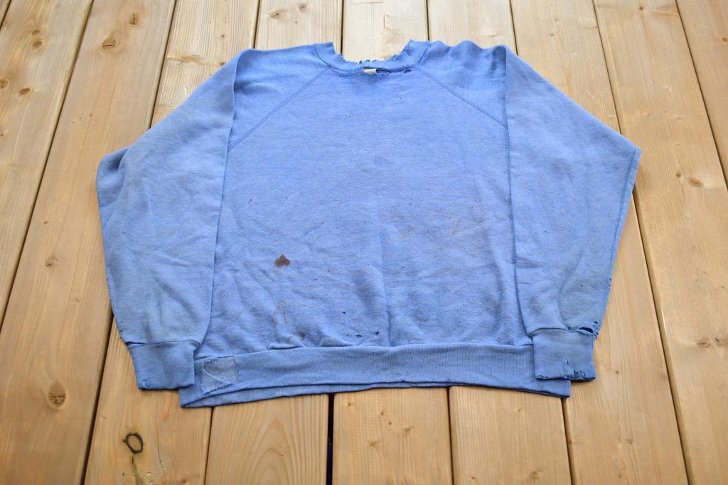 Vintage 1980s Tultex Distressed Athletic Wear Sweater