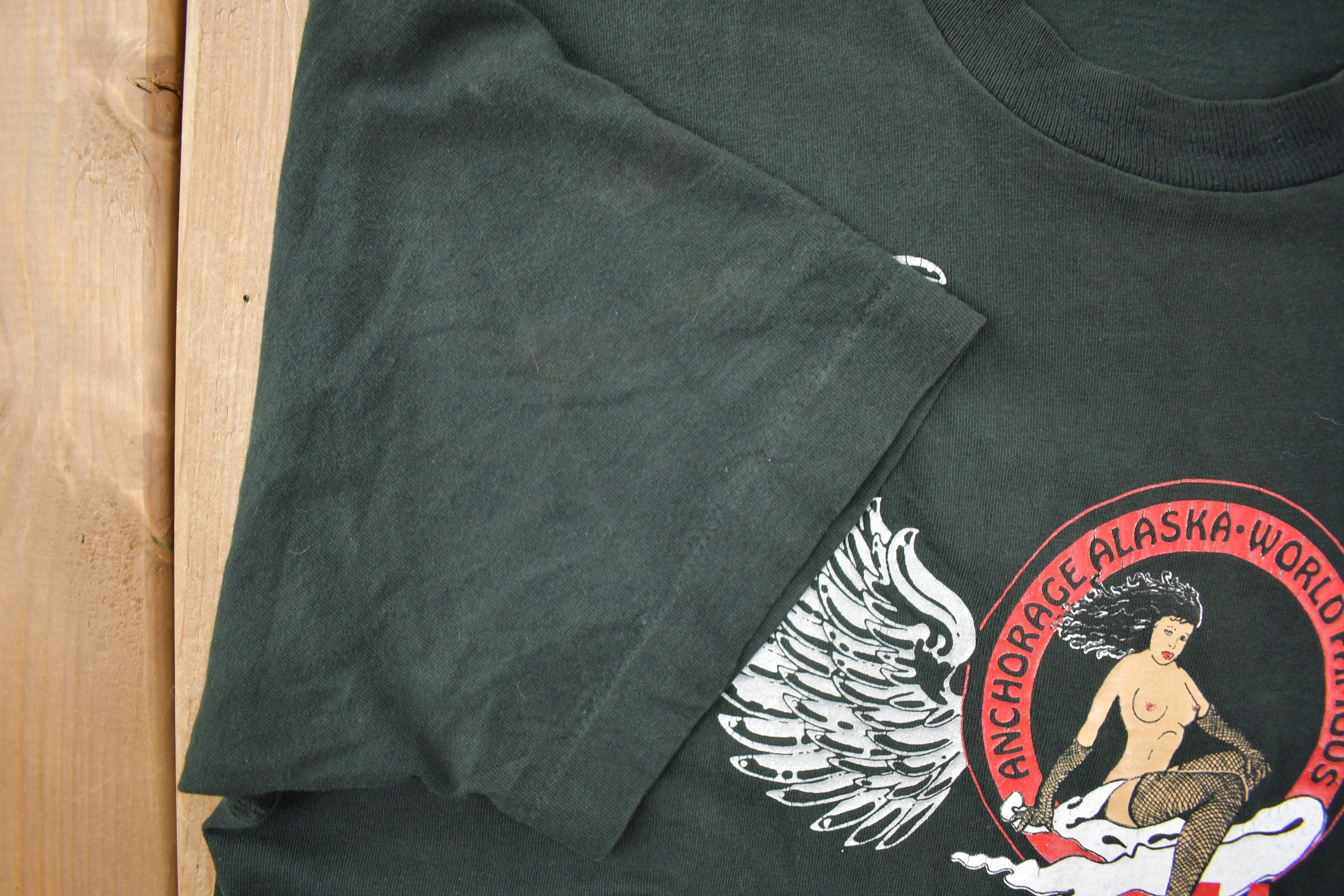 Vintage 1990s Crazy Horse Saloon Graphic T Shirt