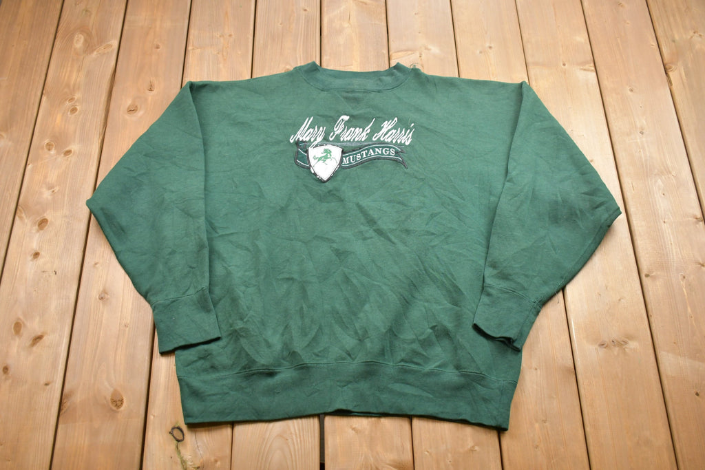 Vintage 1990s Midwest Embroidery Mustangs Crewneck Sweatshirt