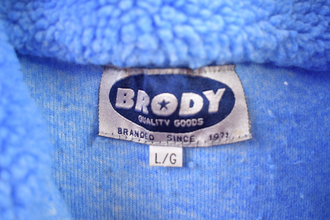 Vintage 1980s Brody Quality Goods Sky Blue Fleece