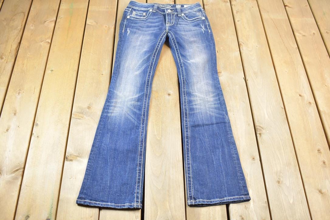 Vintage Y2K Miss Me Bedazzled Low Rise Jeans Size 26x31
