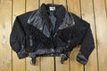 Vintage 1990s Womens G3 Leather Fashions Frilled Biker Jacket Made In USA