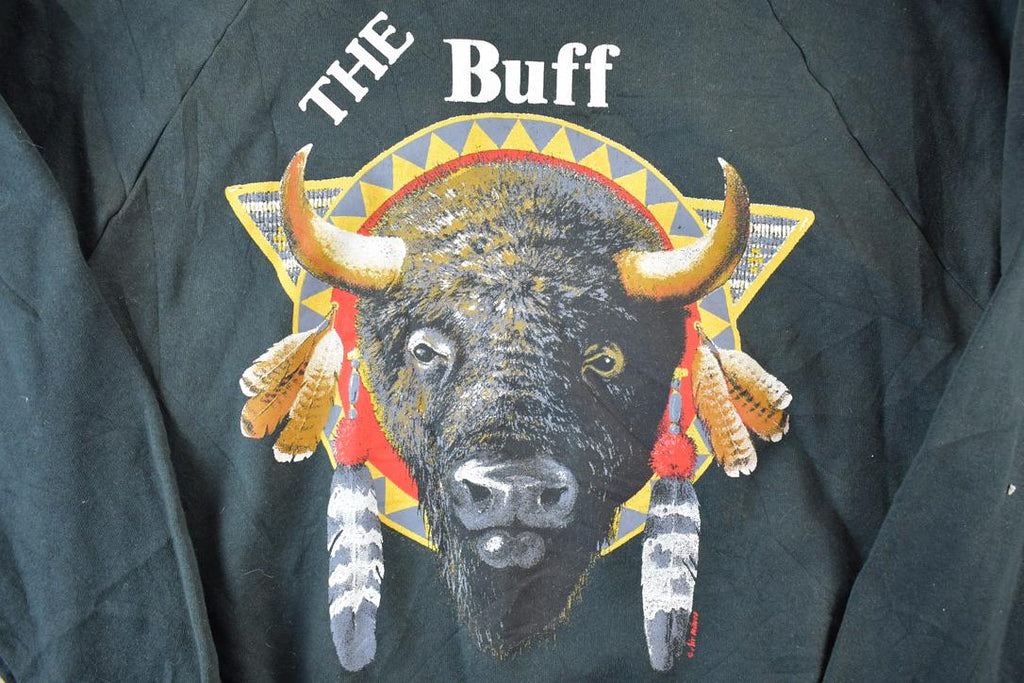 Vintage 1990s The Buff Buffalo Head Crewneck Sweatshirt Mens XXL