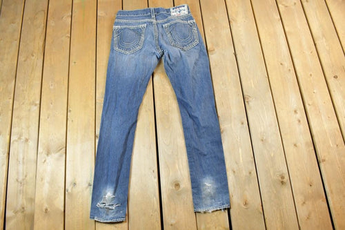 Vintage Y2K True Religion Skinny Jeans Size 31x28 Made In USA / Vintage Denim / Vintage Levis / Retro Jeans