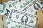 Vintage 1991 100 Dollar Bill All Over Print Graphic T Shirt