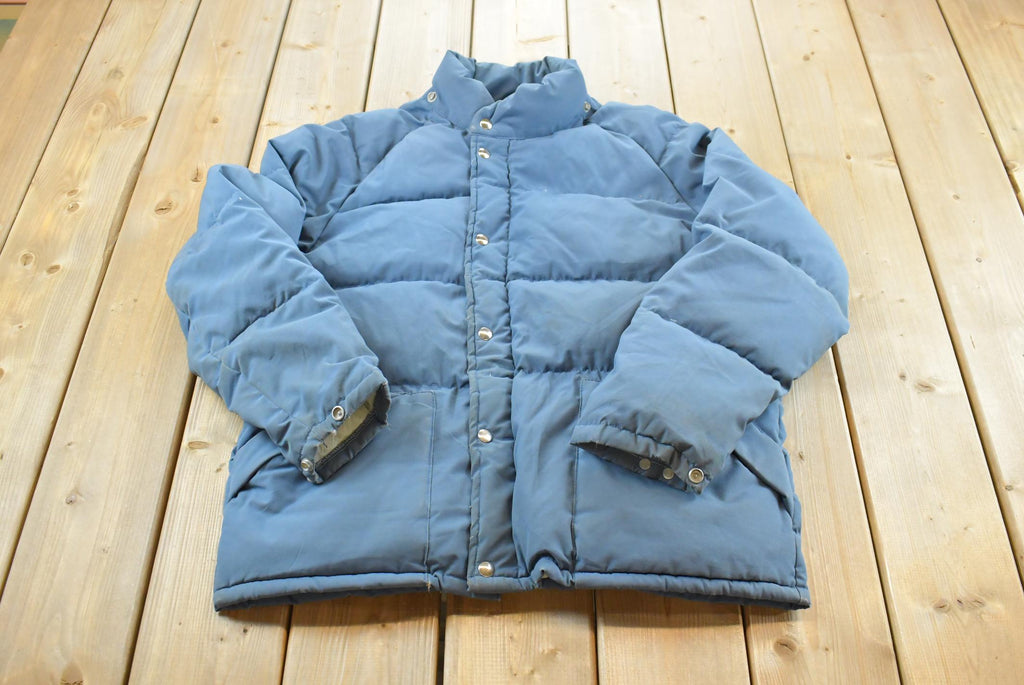 1980s Struggle Gear Blue Down Filled Puffer Jacket Mens L