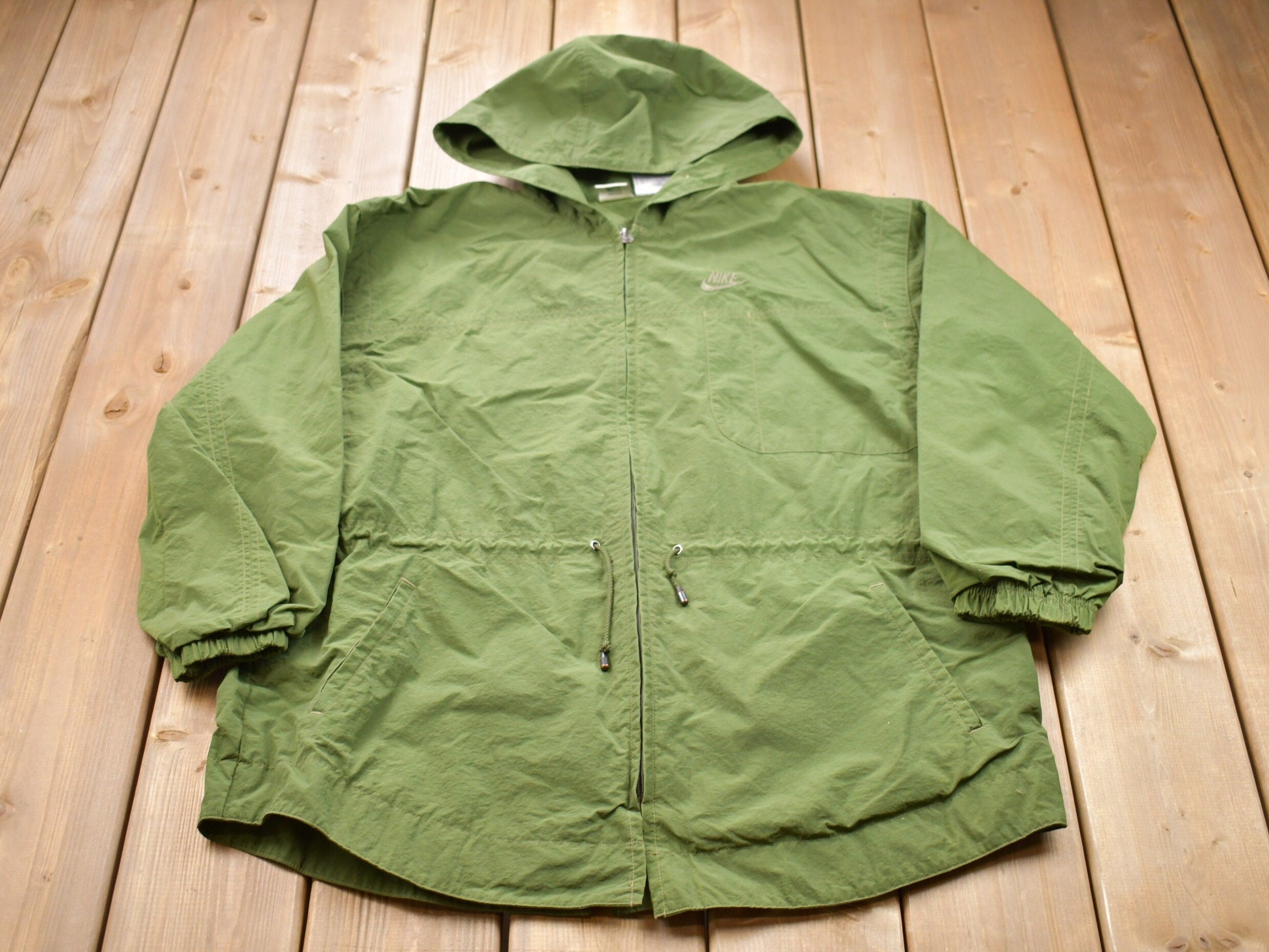 Vintage 1990s Nike Full Zip Embroidered Swoosh Windbreaker Jacket