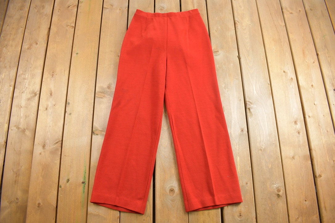 Vintage 1970's Act III Polyester Wool Trousers Size 26 x 27