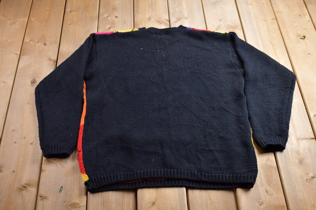 Vintage 1990s Limited Argyle Wool Knit Sweater