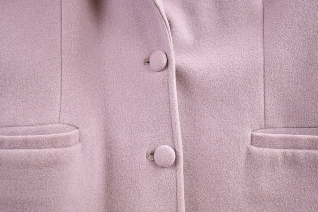 Vintage 1980s Chiara Boni Lavender Wool Button Up Jacket Size 44