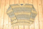 Vintage 1990s Dockers Abstract Knit Crewneck Sweater Men's L