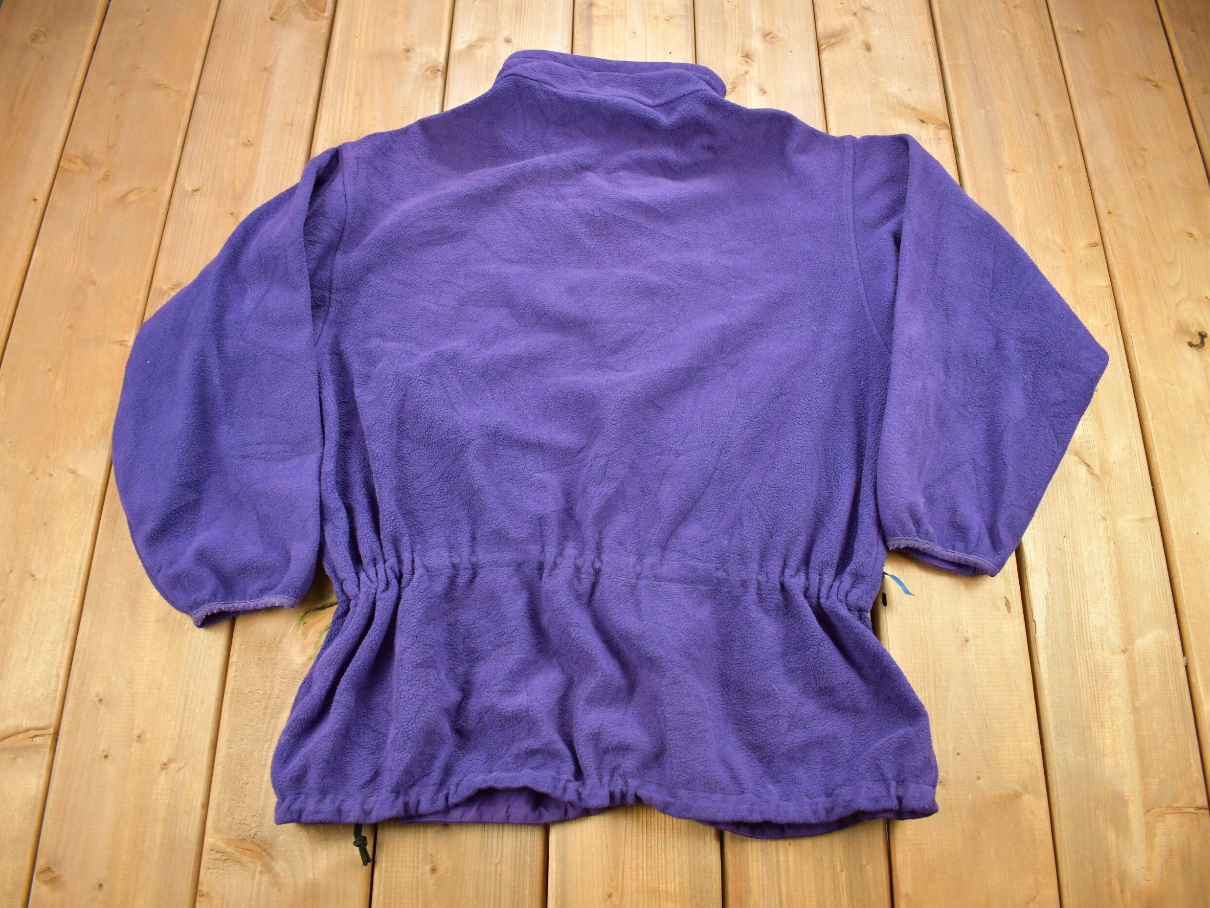 Vintage 1990s Patagonia Purple Half Zip Cinched Sweatshirt